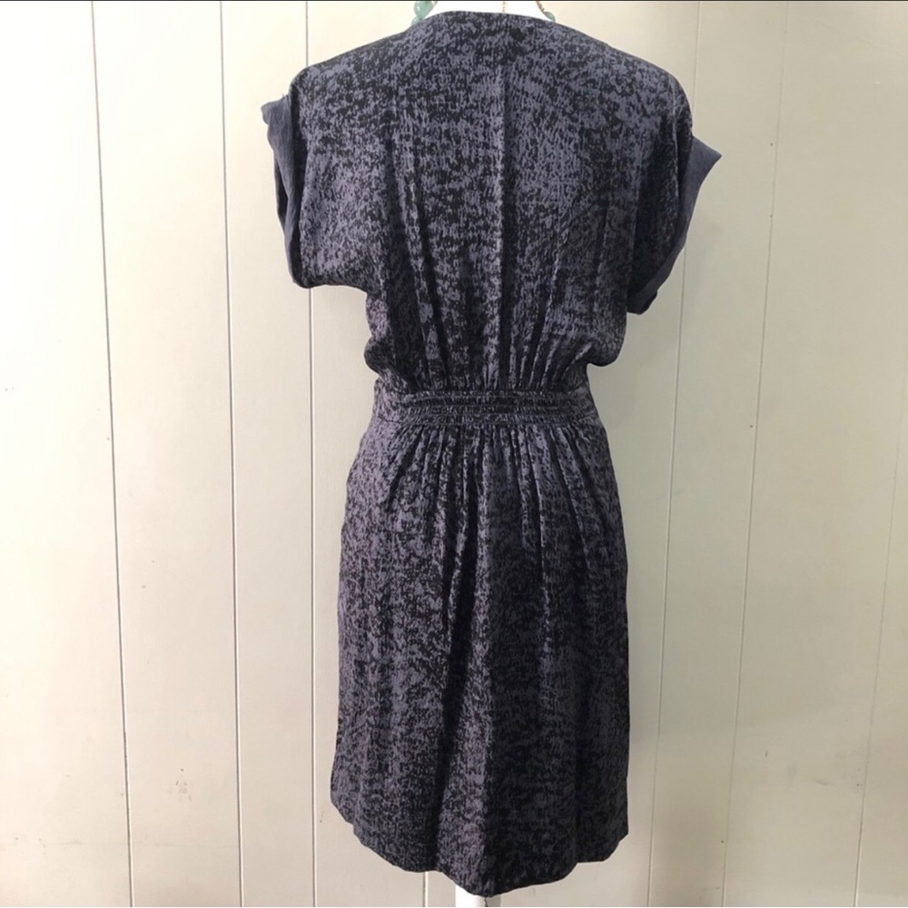 REBECCA TAYLOR Sz S Silk Blue Shortsleeve Dress - Picture 3 of 11